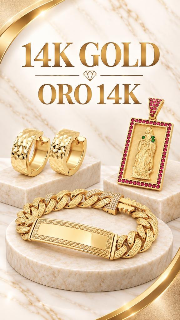 14K Gold / Oro 14K